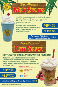 Milk Shakes and Date Shakes